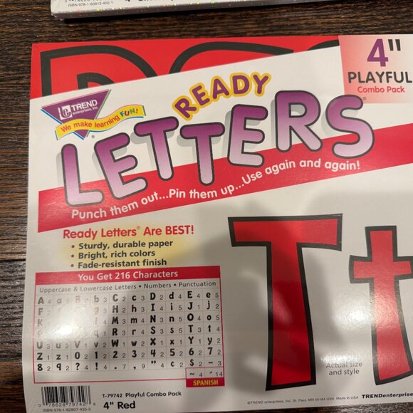 3 NEW UNOPENED SETS OF 4" LETTERS - YOU GET ALL 627 LETTERS! - Picture 2 of 4
